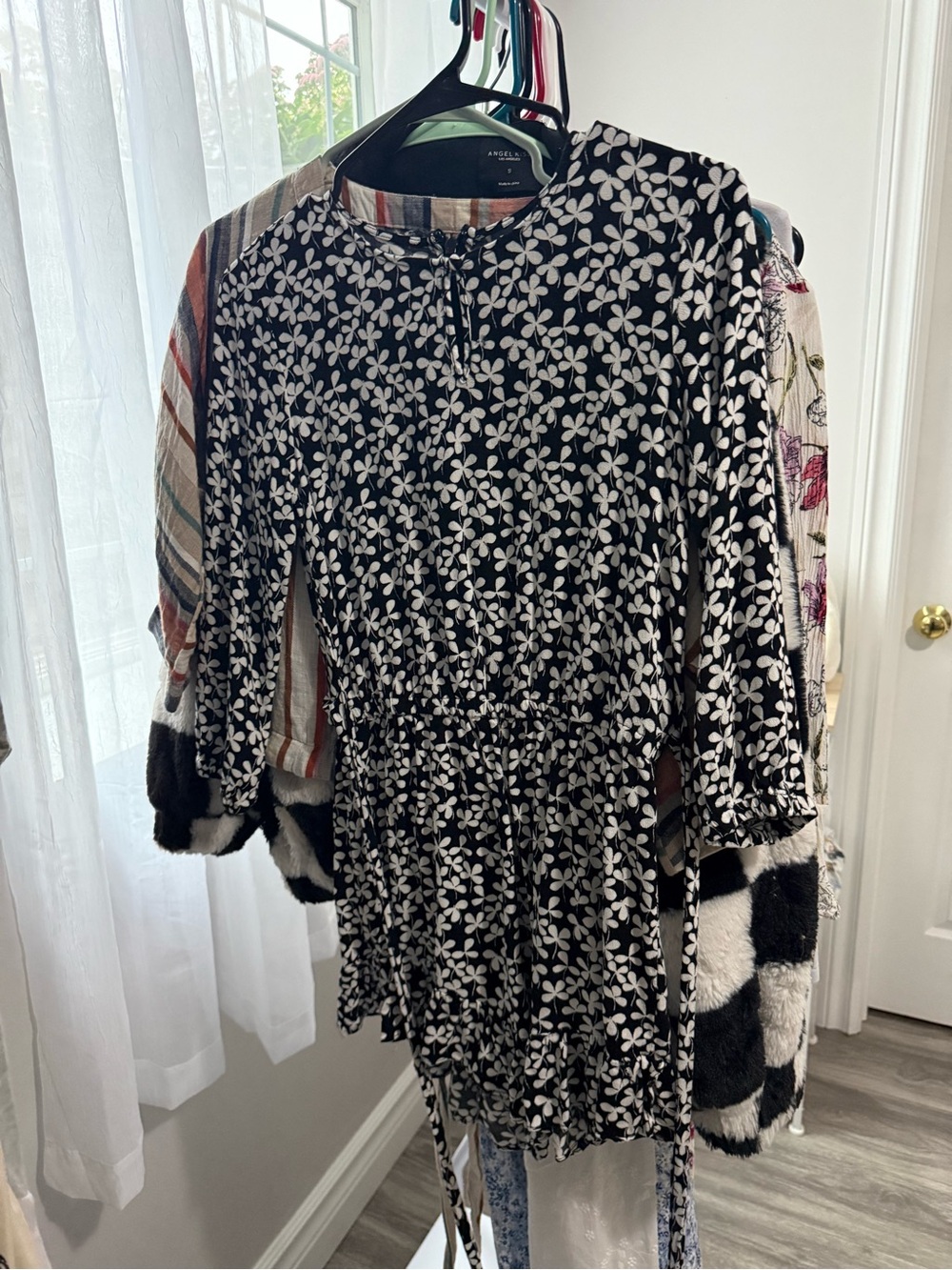 Women's Black Floral Romper